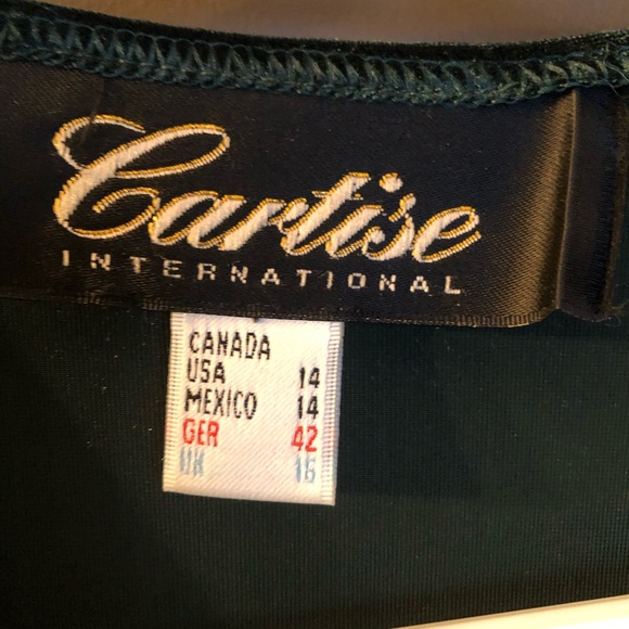 Vintage Green Cartise International Gown Formal Dress - Picture 3 of 7